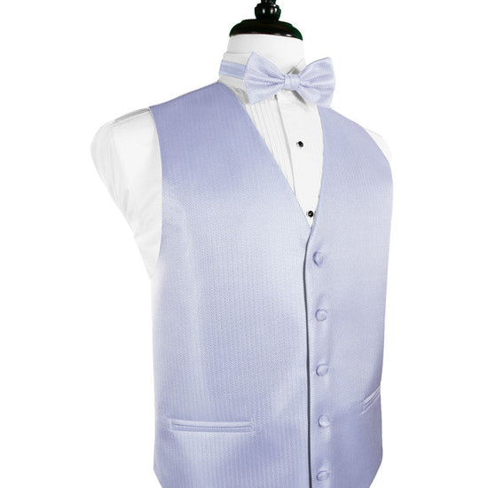 Periwinkle Herringbone Tuxedo Vest