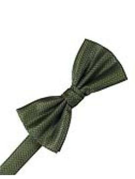 Sage Herringbone Formal Bow Tie