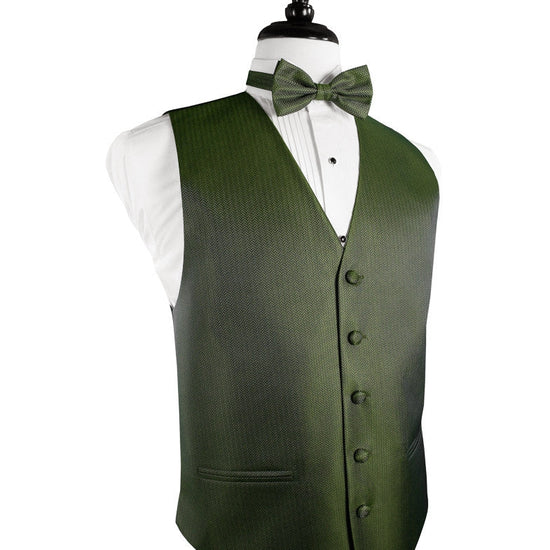 Sage Herringbone Tuxedo Vest