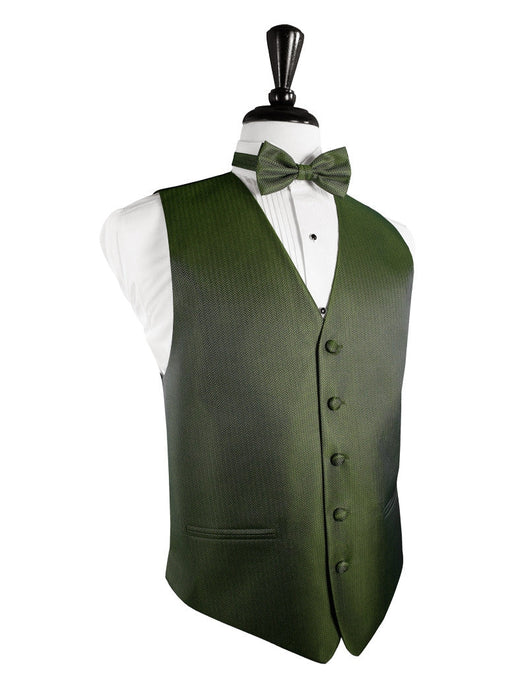 Sage Herringbone Tuxedo Vest