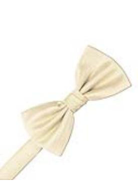 Sand Herringbone Formal Bow Tie