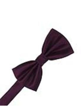 Sangria Herringbone Formal Bow Tie