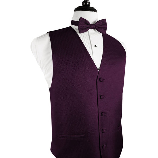 Sangria Herringbone Tuxedo Vest