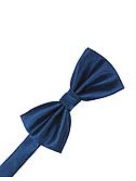 Sapphire Herringbone Formal Bow Tie