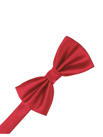 Watermelon Herringbone Formal Bow Tie