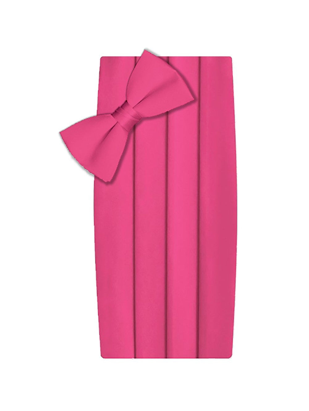Poly/Satin Cummerbund and Bow Tie Set - Hot Pink