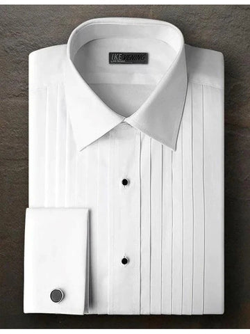 Ike Behar Tuxedo Shirt - Laydown Collar - 50's Broadcloth Cotton