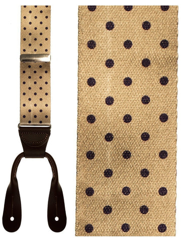 "Manhattan" Khaki & Navy Silk Suspenders