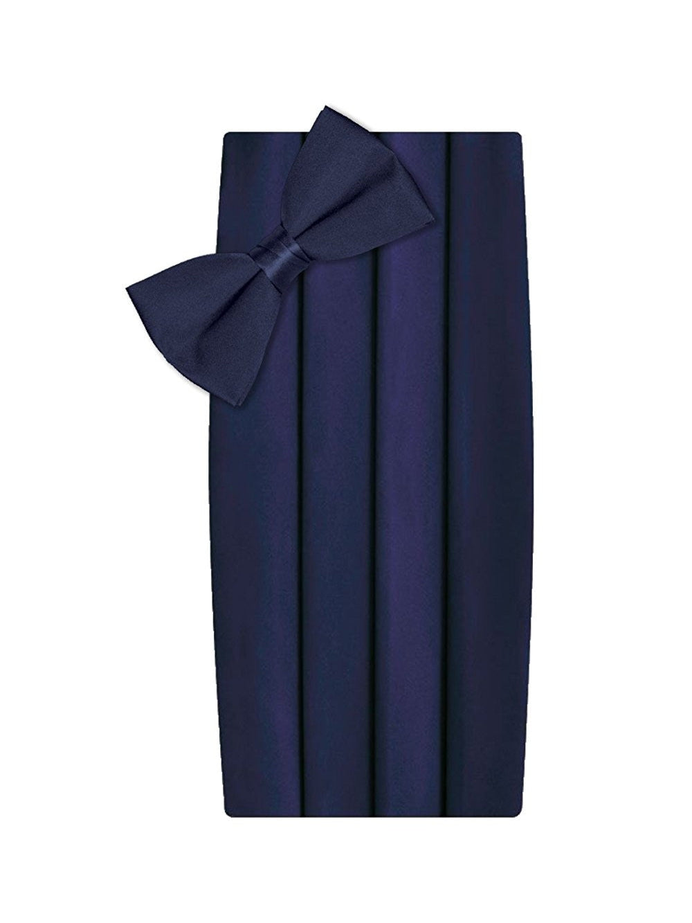 Poly/Satin Cummerbund and Bow Tie Set - Navy Blue