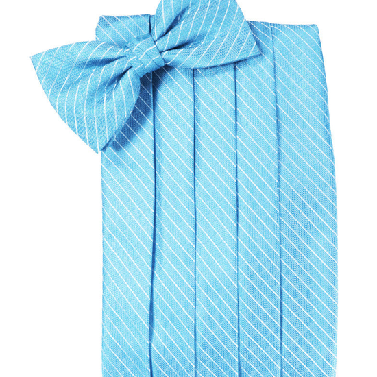 Blue Ice Diamond Pattern Cummerbund Set