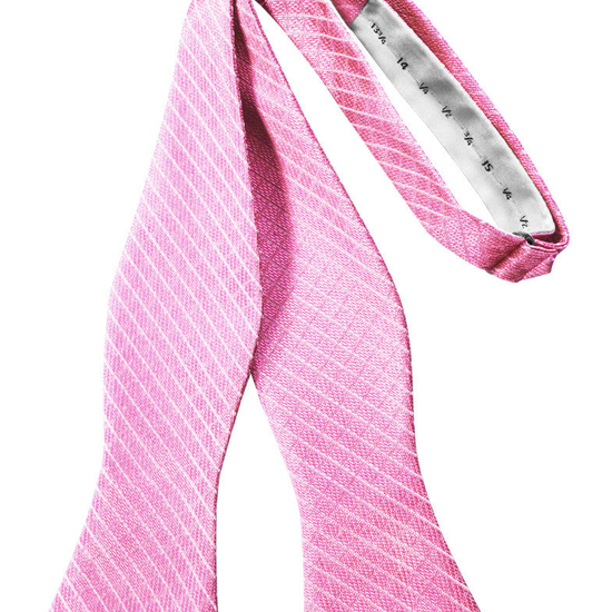 Bubblegum Diamond Grid Pattern Self-Tie Bow Tie