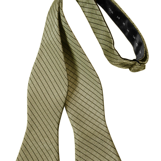 Champagne Diamond Grid Pattern Self-Tie Bow Tie
