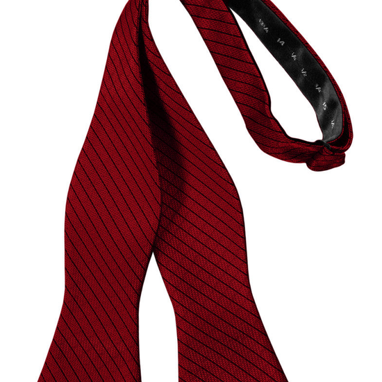 Claret Diamond Grid Pattern Self-Tie Bow Tie
