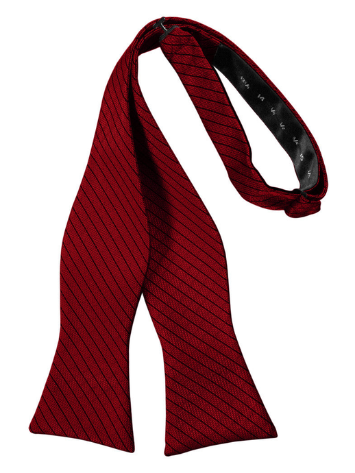 Claret Diamond Grid Pattern Self-Tie Bow Tie
