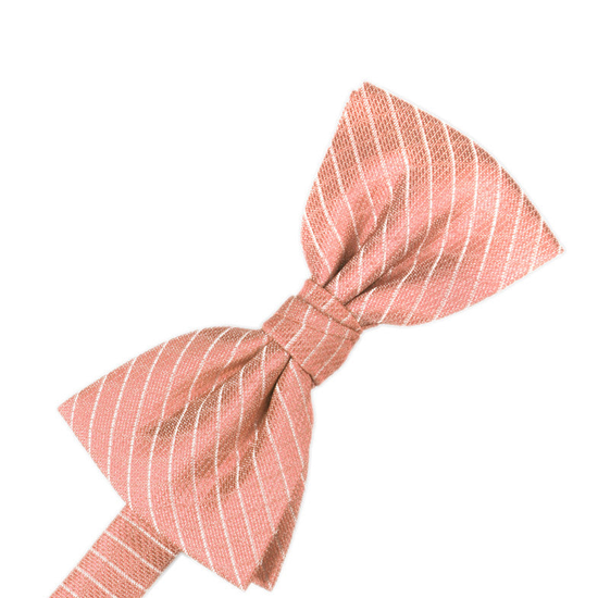 Coral Diamond Grid Pattern Formal Bow Tie
