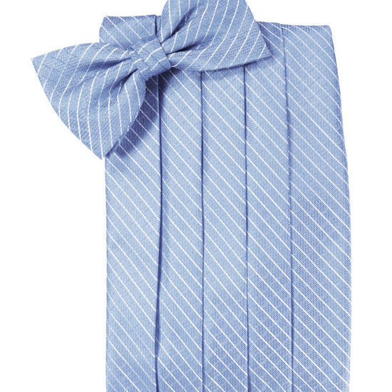 Cornflower Diamond Grid Pattern Cummerbund Set