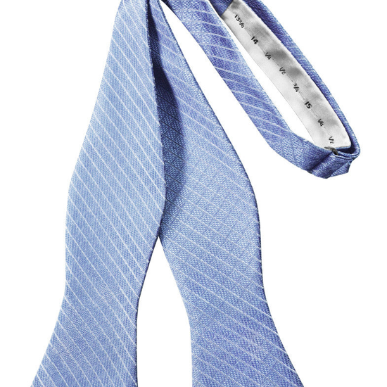 Cornflower Diamond Grid Pattern Self-Tie Bow Tie