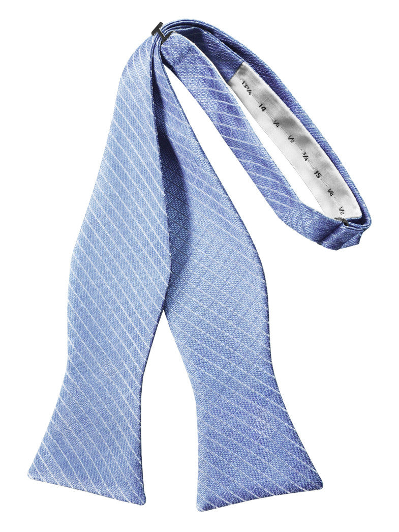 Cornflower Diamond Grid Pattern Self-Tie Bow Tie
