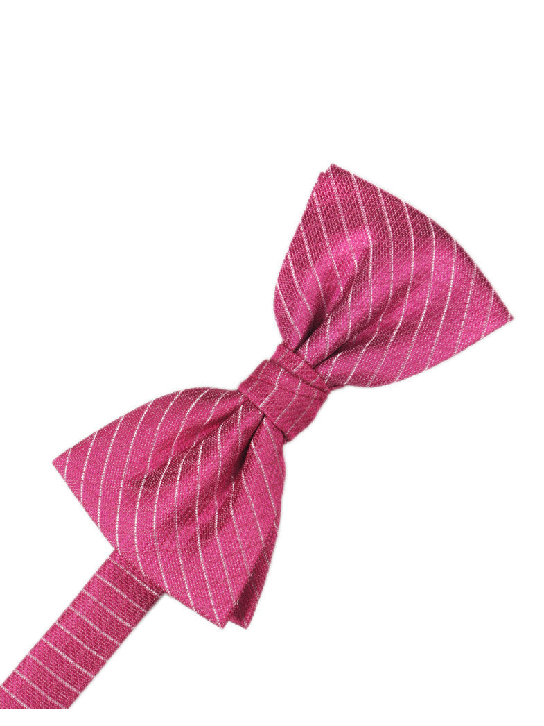 Fuchsia Diamond Grid Pattern Formal Bow Tie