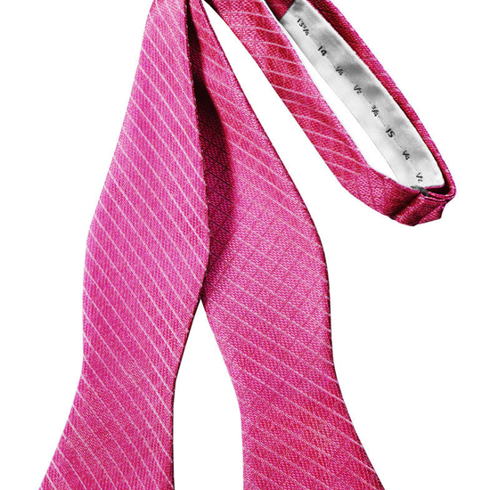 Fuchsia Diamond Grid Pattern Self-Tie Bow Tie