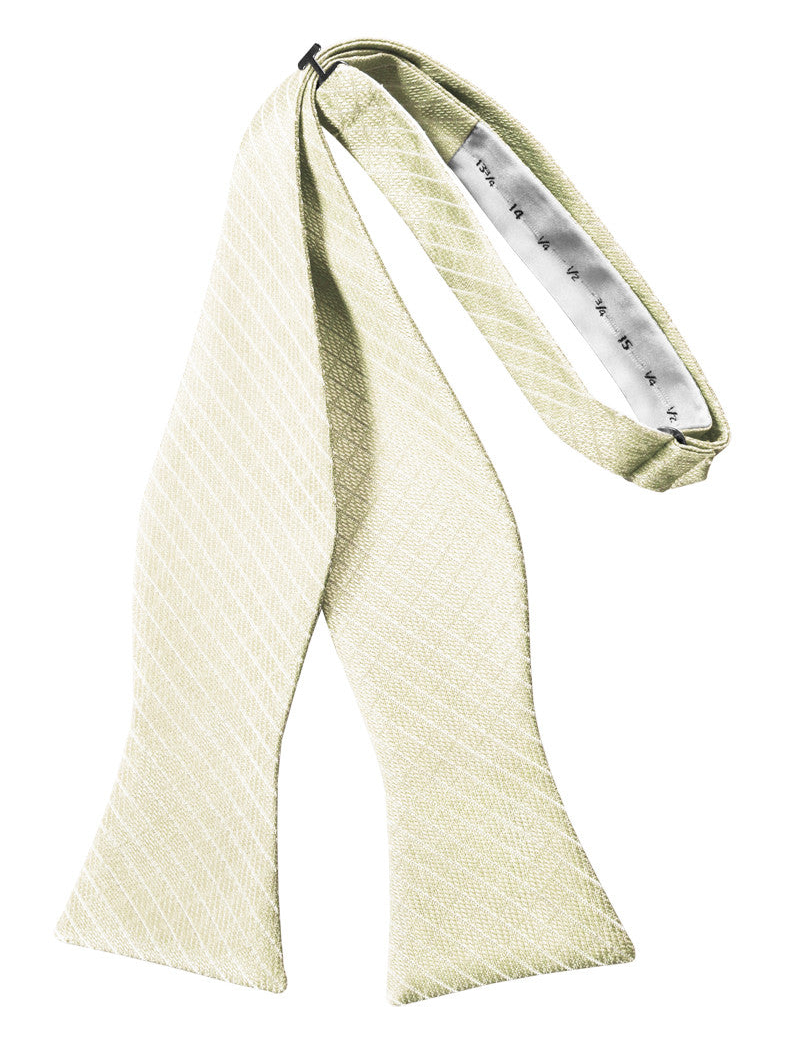 Ivory Diamond Grid Pattern Self-Tie Bow Tie