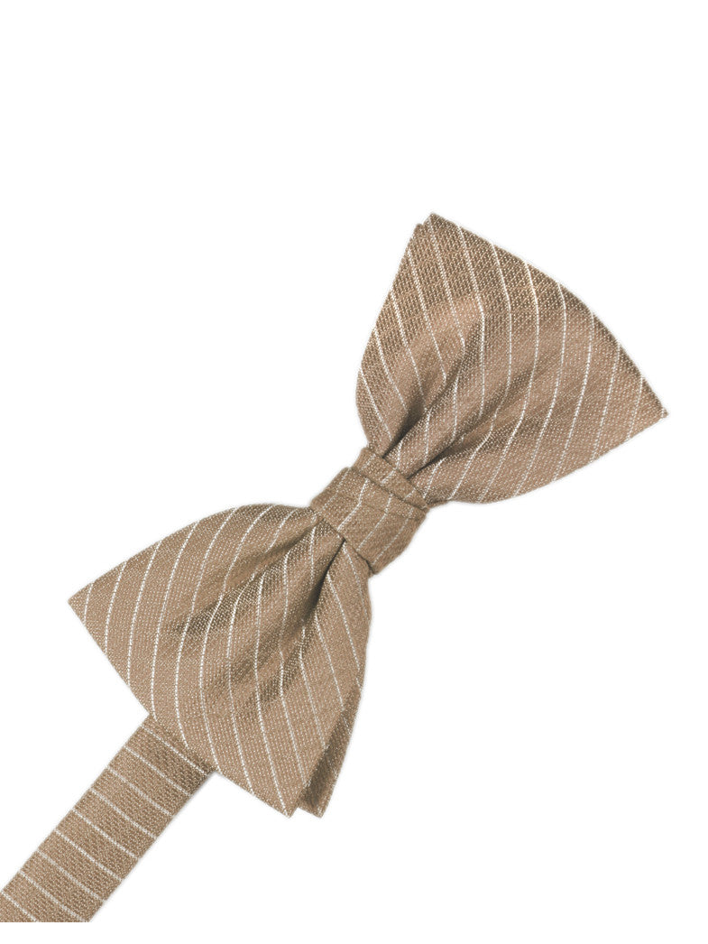 Latte Diamond Grid Pattern Formal Bow Tie