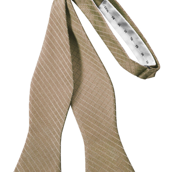 Latte Diamond Grid Pattern Self-Tie Bow Tie
