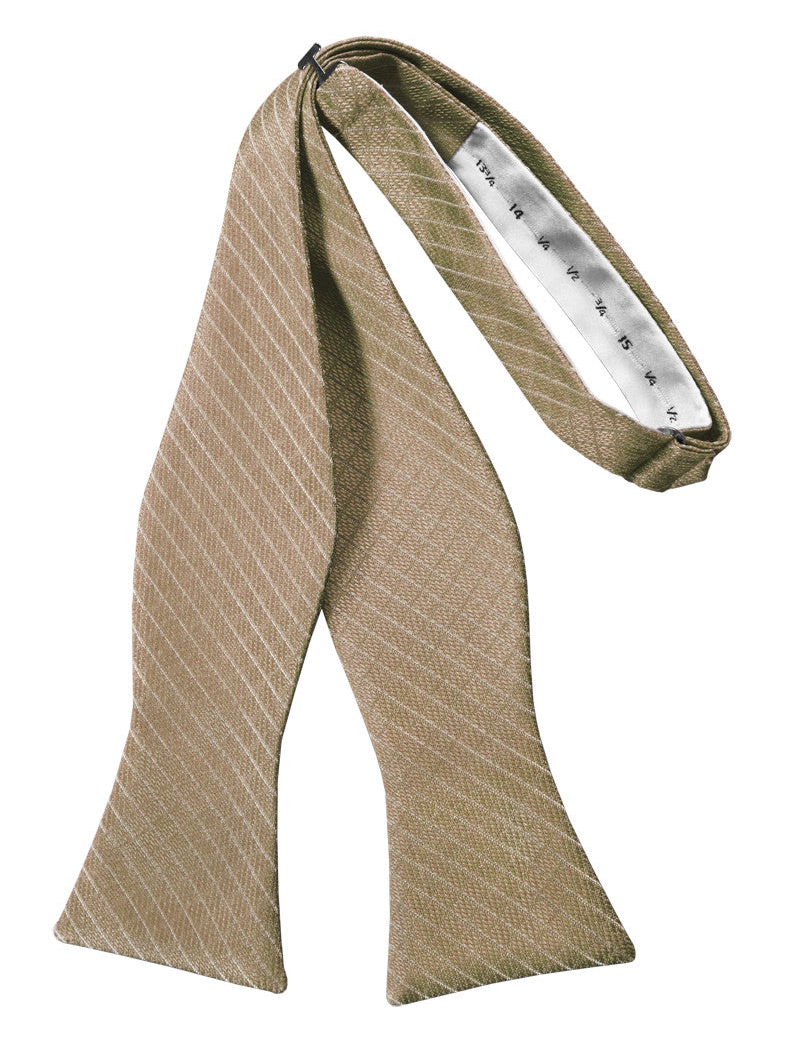 Latte Diamond Grid Pattern Self-Tie Bow Tie