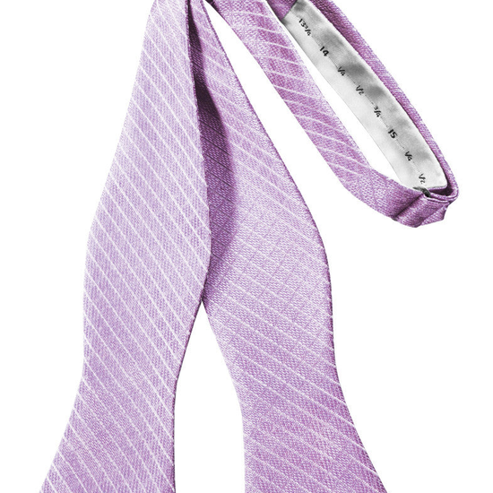 Lavender Diamond Grid Pattern Self-Tie Bow Tie