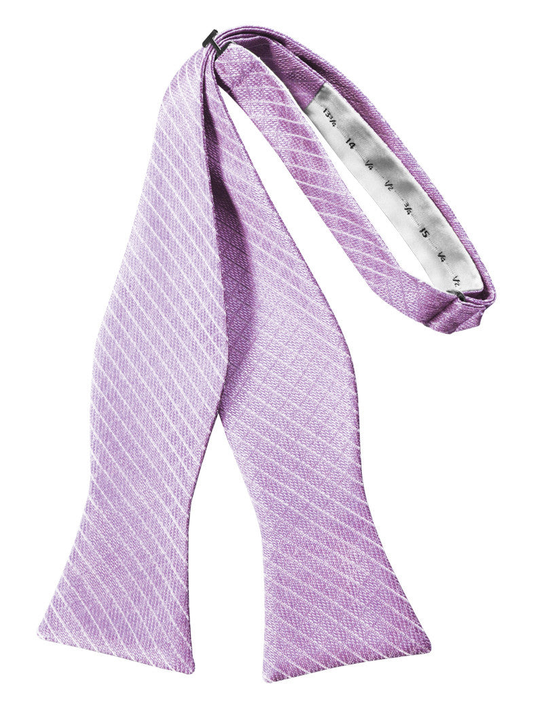 Lavender Diamond Grid Pattern Self-Tie Bow Tie