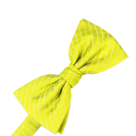 Lemon Diamond Grid Pattern Formal Bow Tie