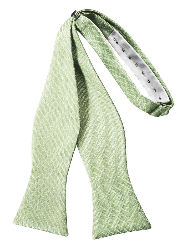 Mint Diamond Grid Pattern Self-Tie Bow Tie