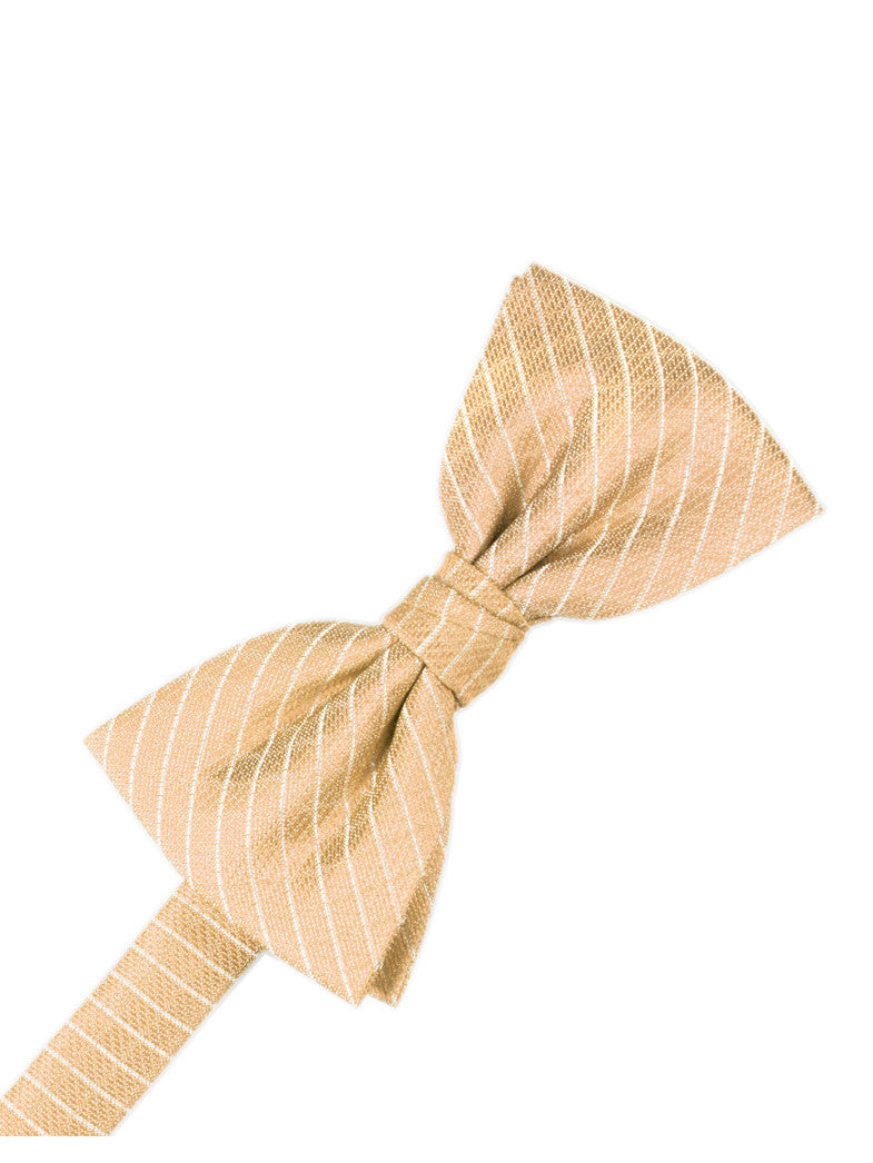 Peach Diamond Grid Pattern Formal Bow Tie