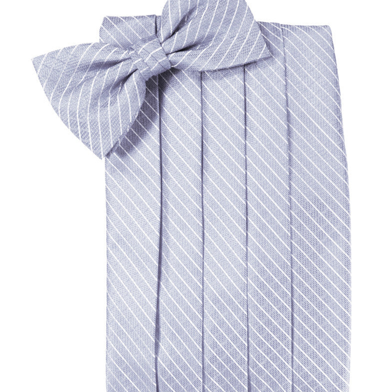 Periwinkle Diamond Grid Pattern Cummerbund Set