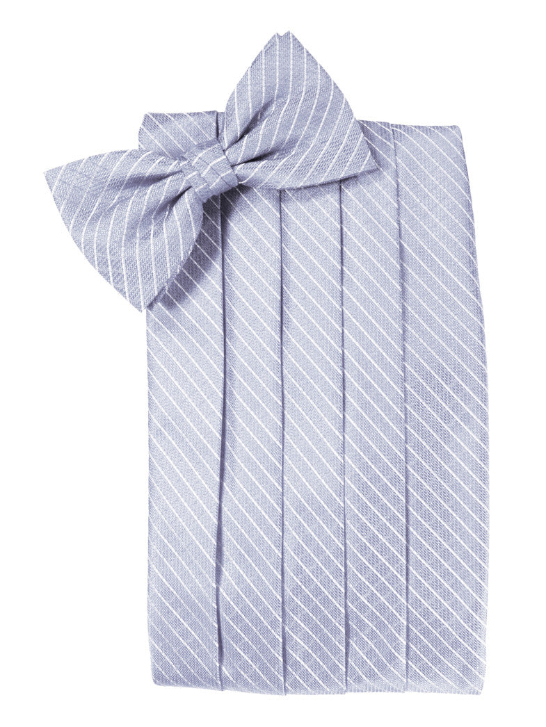 Periwinkle Diamond Grid Pattern Cummerbund Set