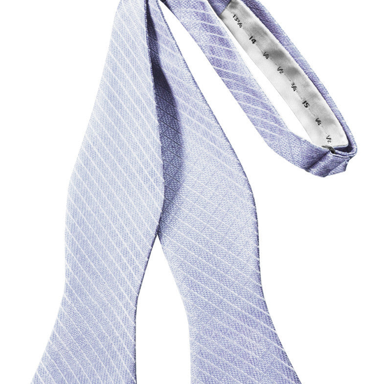 Periwinkle Diamond Grid Pattern Self-Tie Bow Tie