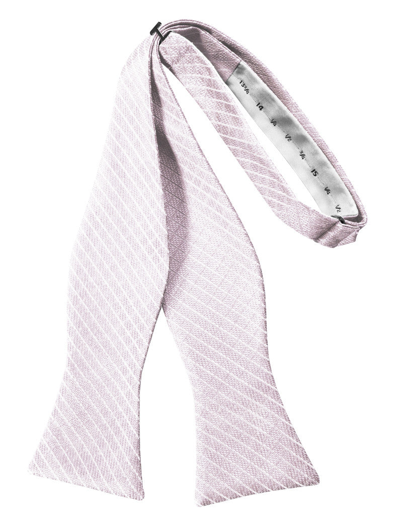 Pink Diamond Grid Pattern Self-Tie Bow Tie