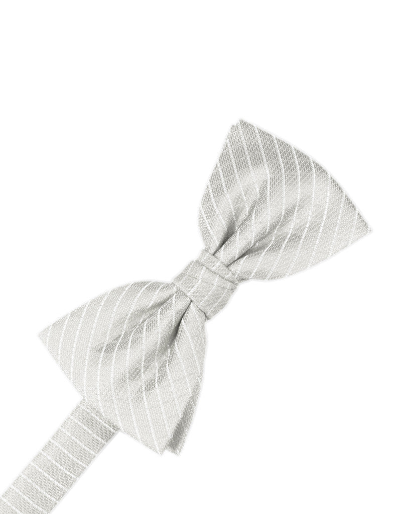Platinum Diamond Grid Pattern Formal Bow Tie
