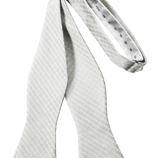 Platinum Diamond Grid Pattern Self-Tie Bow Tie