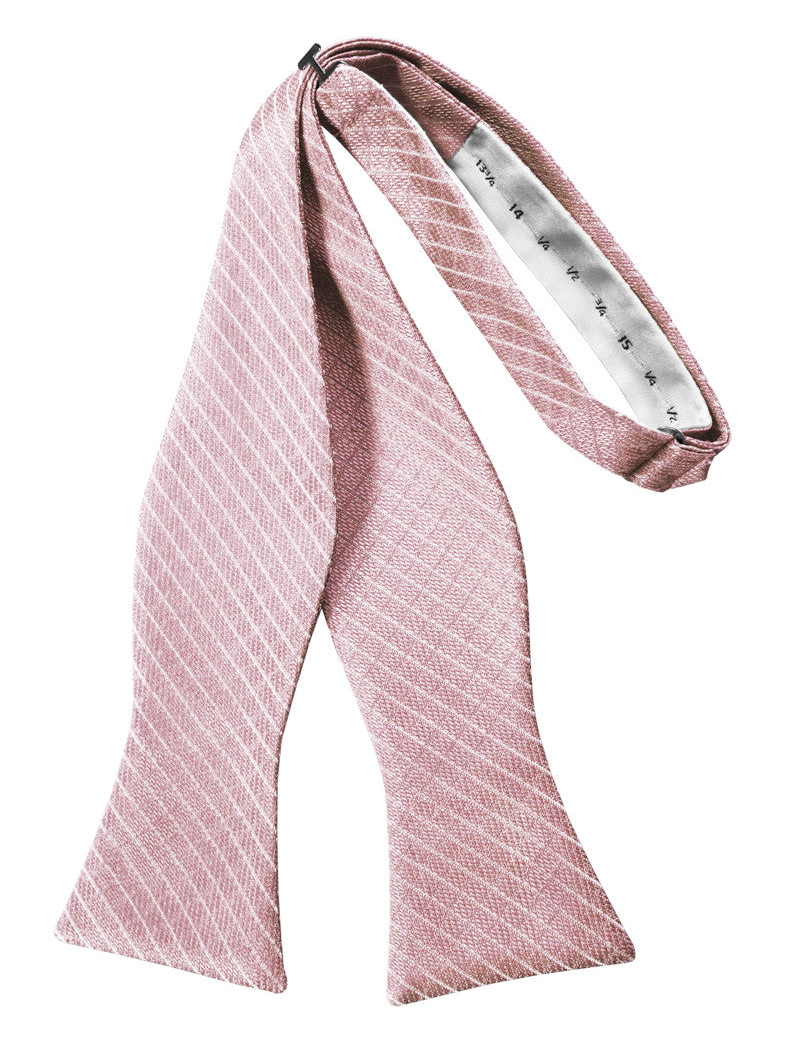 Rose Diamond Grid Pattern Self-Tie Bow Tie