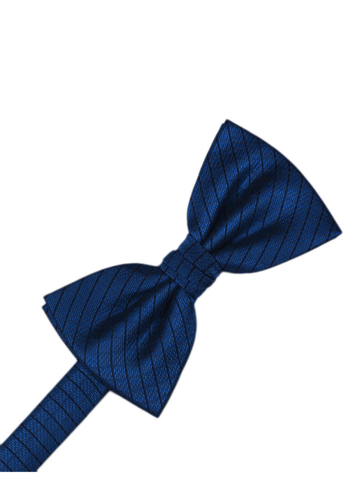 Royal Blue Diamond Grid Pattern Formal Bow Tie