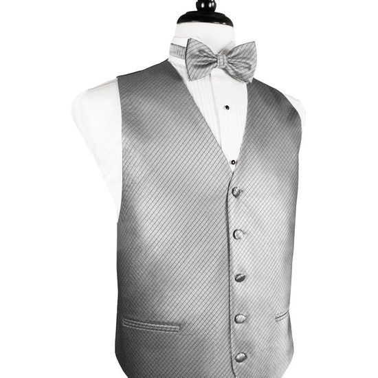 Silver Palermo Tuxedo Vest