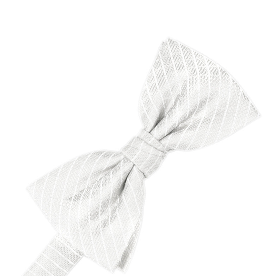 White Diamond Grid Pattern Formal Bow Tie