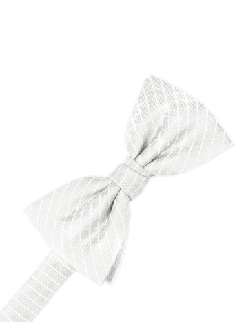White Diamond Grid Pattern Formal Bow Tie