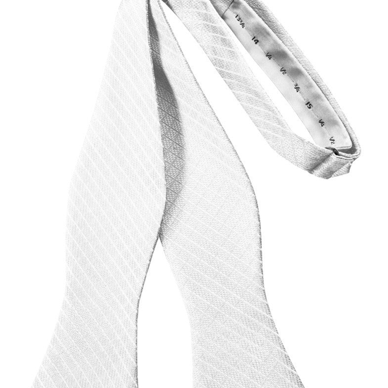 White Diamond Grid Pattern Self-Tie Bow Tie