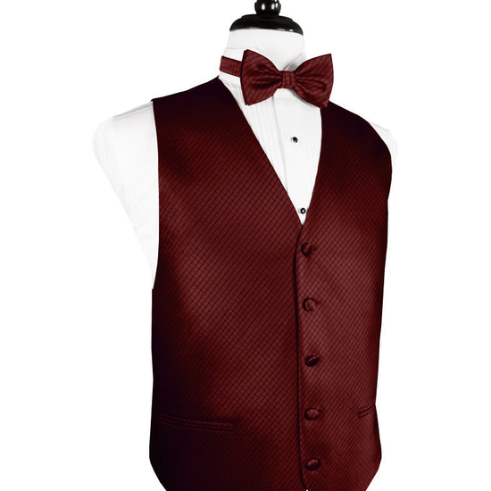 Wine Palermo Tuxedo Vest