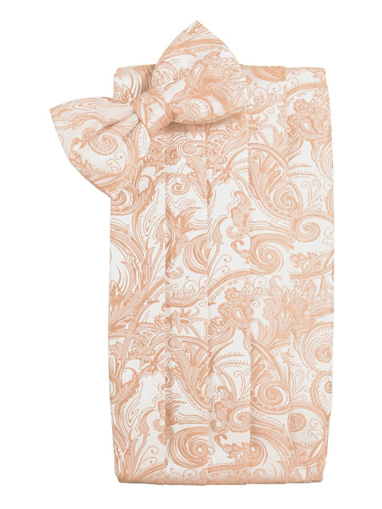 Peach Tapestry Cummerbund Set in "Premier" Satin