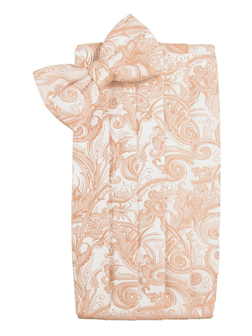 Peach Tapestry Cummerbund Set in "Premier" Satin