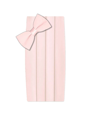 Poly/Satin Cummerbund and Bow Tie Set - Light Pink