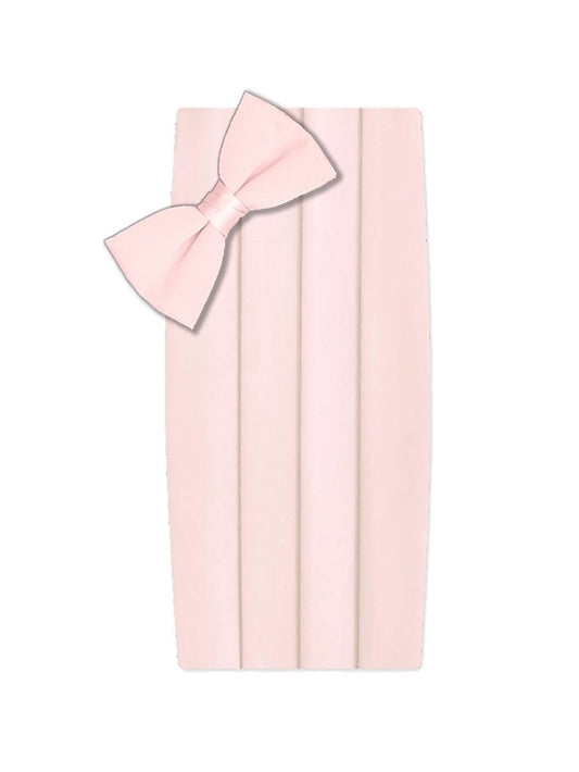 Poly/Satin Cummerbund and Bow Tie Set - Light Pink